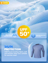 GEMYSE Men's Long Sleeve Shirts Sun Protection Athletic Breathable Moisture Wicking Rash Guard Shirt for Fishing Workout