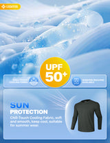 GEMYSE Men's Long Sleeve Shirts Sun Protection Athletic Breathable Moisture Wicking Rash Guard Shirt for Fishing Workout