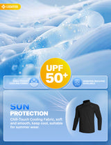 GEMYSE Men's Quarter Zip Pullover Long Sleeve Running Shirt 1/4 Zip Quick Dry Athletic Workout Shirts