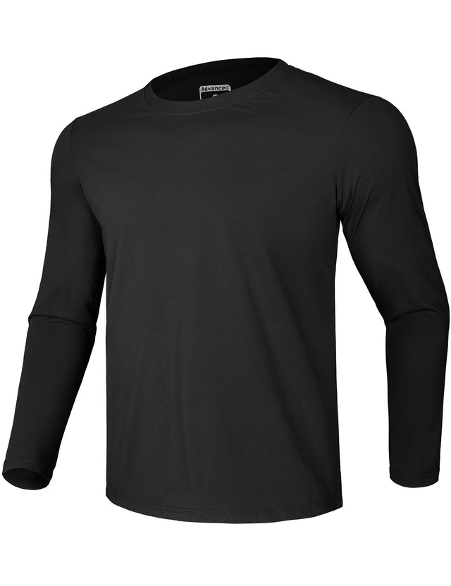 GEMYSE Men's Long Sleeve Shirts Sun Protection Athletic Breathable Moisture Wicking Rash Guard Shirt for Fishing Workout