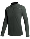 GEMYSE Women's 1/4 Zip Pullover Shirts Long Sleeve Workout Tops Quick Dry Casual Rash Guard Shirts
