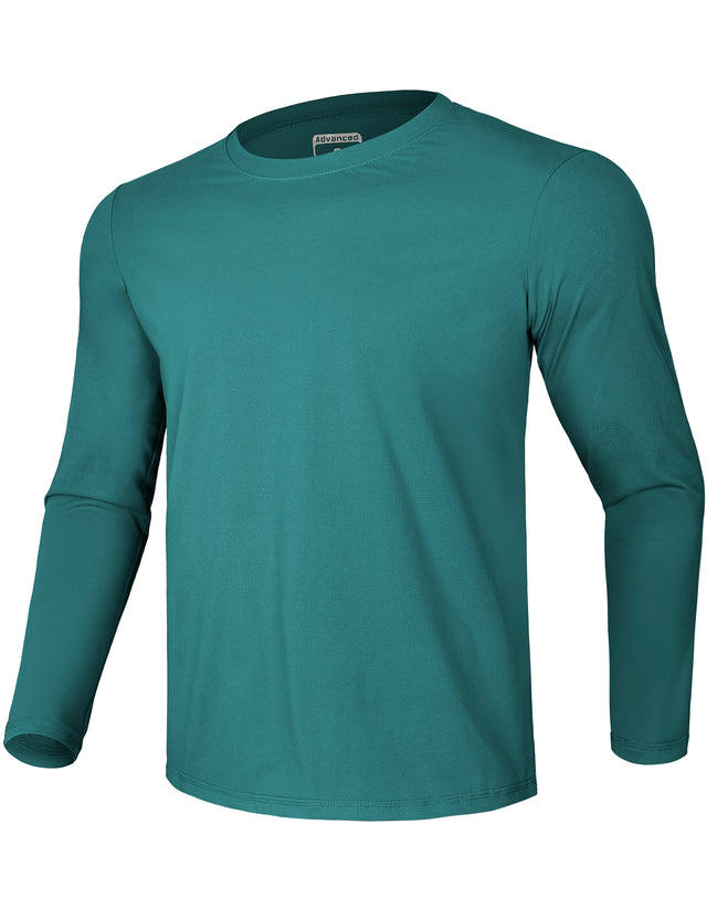GEMYSE Men's Long Sleeve Shirts Sun Protection Athletic Breathable Moisture Wicking Rash Guard Shirt for Fishing Workout