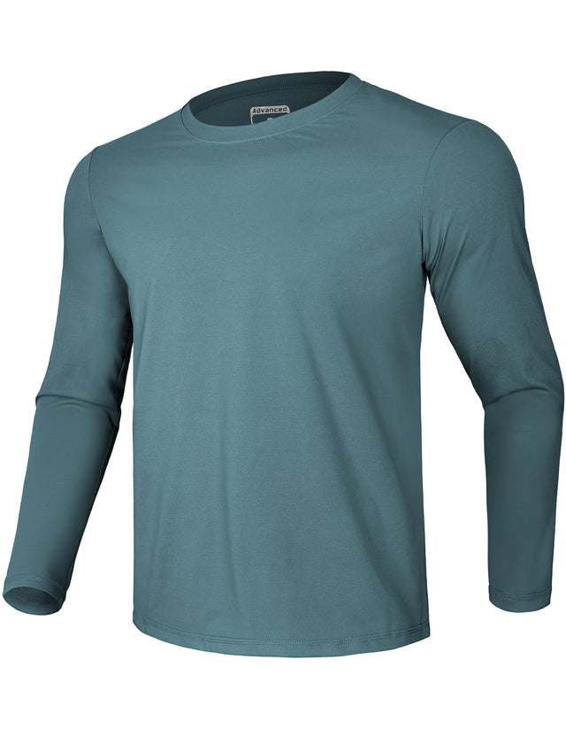 GEMYSE Men's Long Sleeve Shirts Sun Protection Athletic Breathable Moisture Wicking Rash Guard Shirt for Fishing Workout