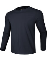 GEMYSE Men's Long Sleeve Shirts Sun Protection Athletic Breathable Moisture Wicking Rash Guard Shirt for Fishing Workout