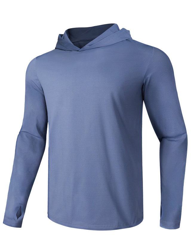 GEMYSE Sun Shirt UPF 50+ Men's Fishing Long Sleeve UV Protection Hoodie Hiking Rash Guard Athletic Running