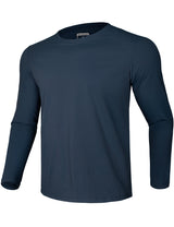 GEMYSE Men's Long Sleeve Shirts Sun Protection Athletic Breathable Moisture Wicking Rash Guard Shirt for Fishing Workout