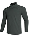 GEMYSE Men's Quarter Zip Pullover Long Sleeve Running Shirt 1/4 Zip Quick Dry Athletic Workout Shirts