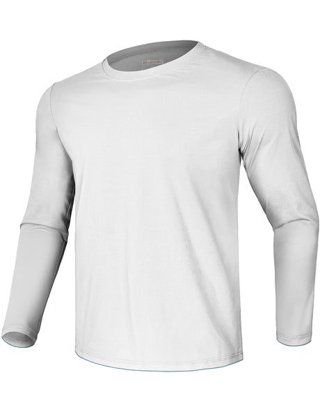 GEMYSE Men's Long Sleeve Shirts Sun Protection Athletic Breathable Moisture Wicking Rash Guard Shirt for Fishing Workout