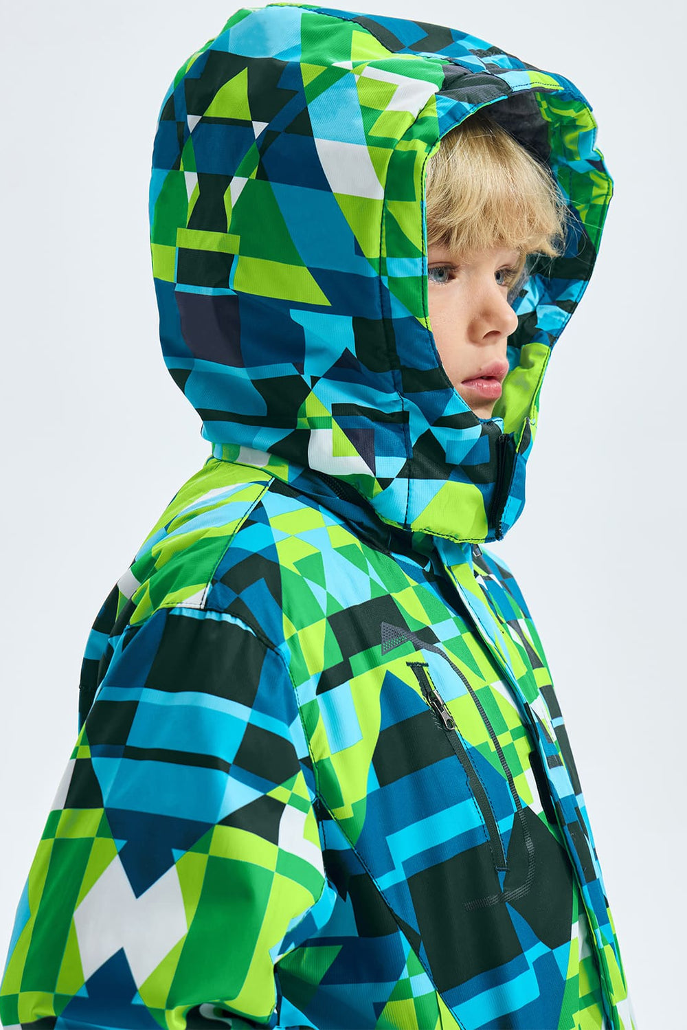 GEMYSE Boy's Waterproof Ski Snow Jacket Fleece Windproof Winter Jacket with Hood