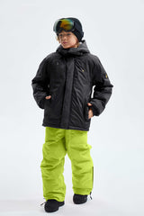 GEMYSE Boy's Waterproof Ski Snow Jacket Fleece Windproof Winter Jacket with Hood