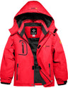 GEMYSE Boy's Waterproof Ski Snow Jacket Fleece Windproof