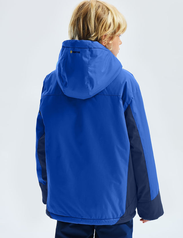 GEMYSE Boy's Waterproof Ski Snow Jacket Fleece Windproof