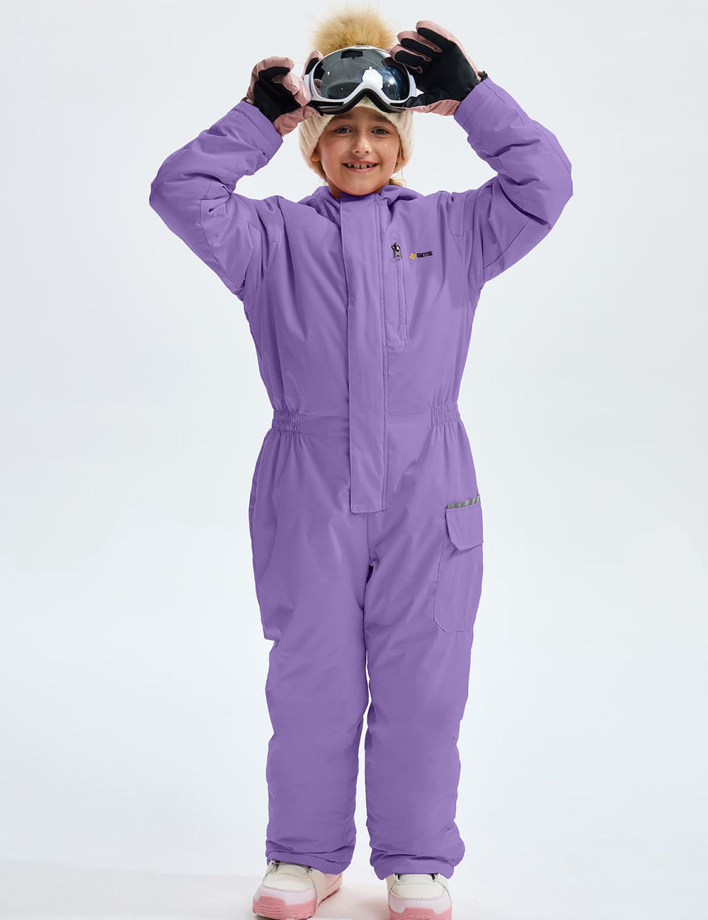 GEMYSE Kids One Pieces Ski Suits Jumpsuits Boys Girls' Winter Outdoor Snowboarding Waterproof Snowsuits