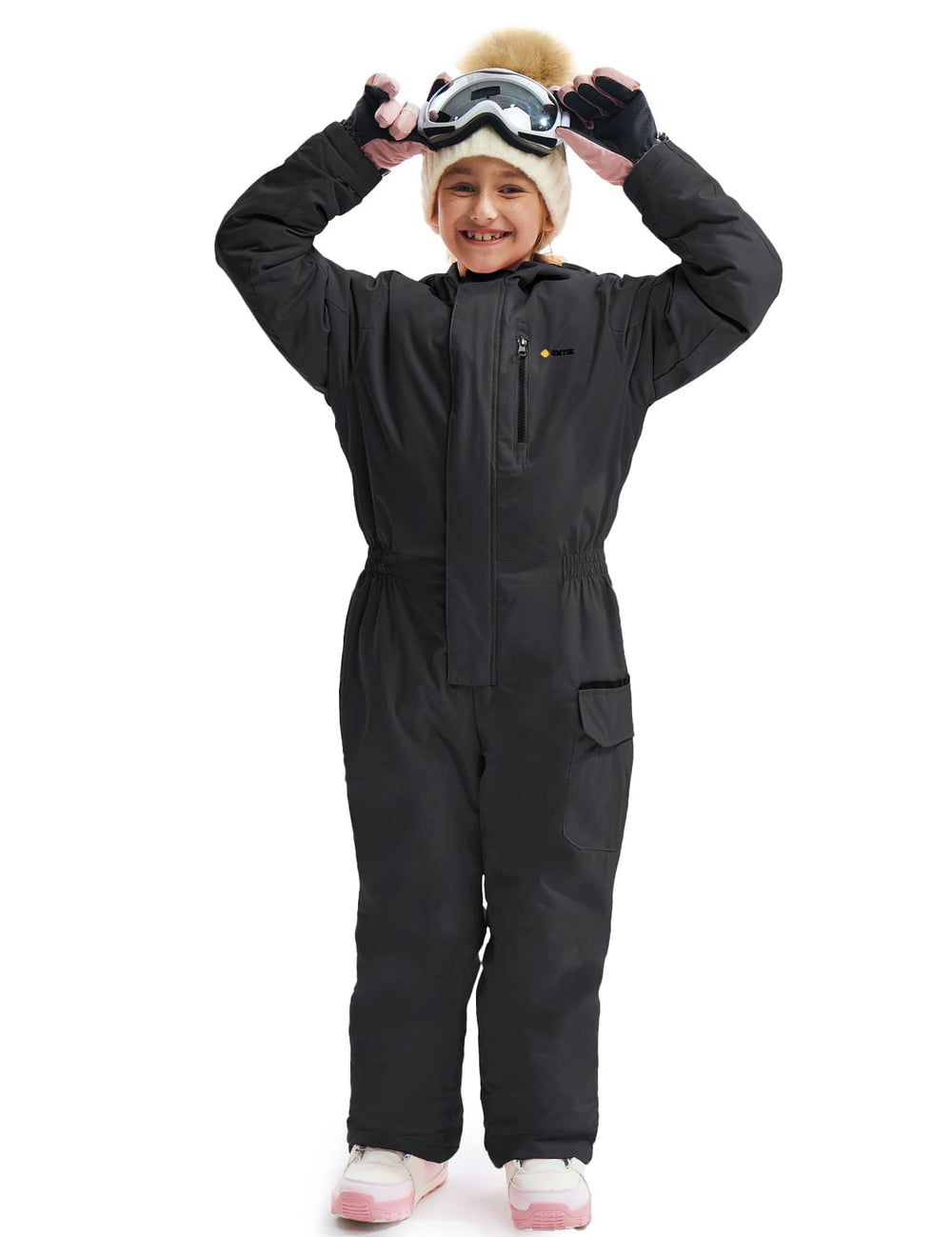 GEMYSE Kids One Pieces Ski Suits Jumpsuits Boys Girls' Winter Outdoor Snowboarding Waterproof Snowsuits