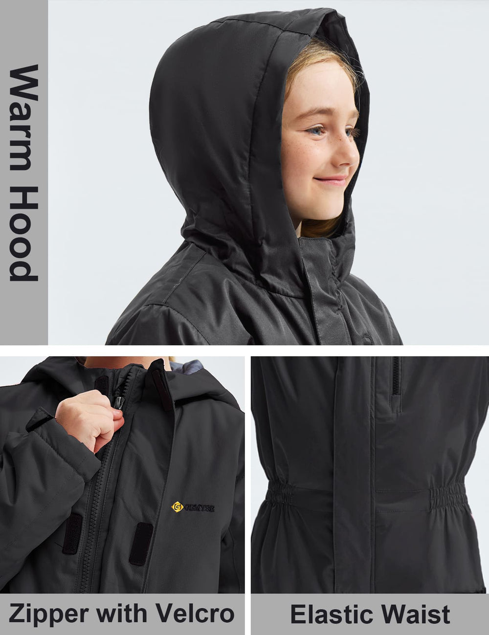 GEMYSE Kids One Pieces Ski Suits Jumpsuits Boys Girls' Winter Outdoor Snowboarding Waterproof Snowsuits