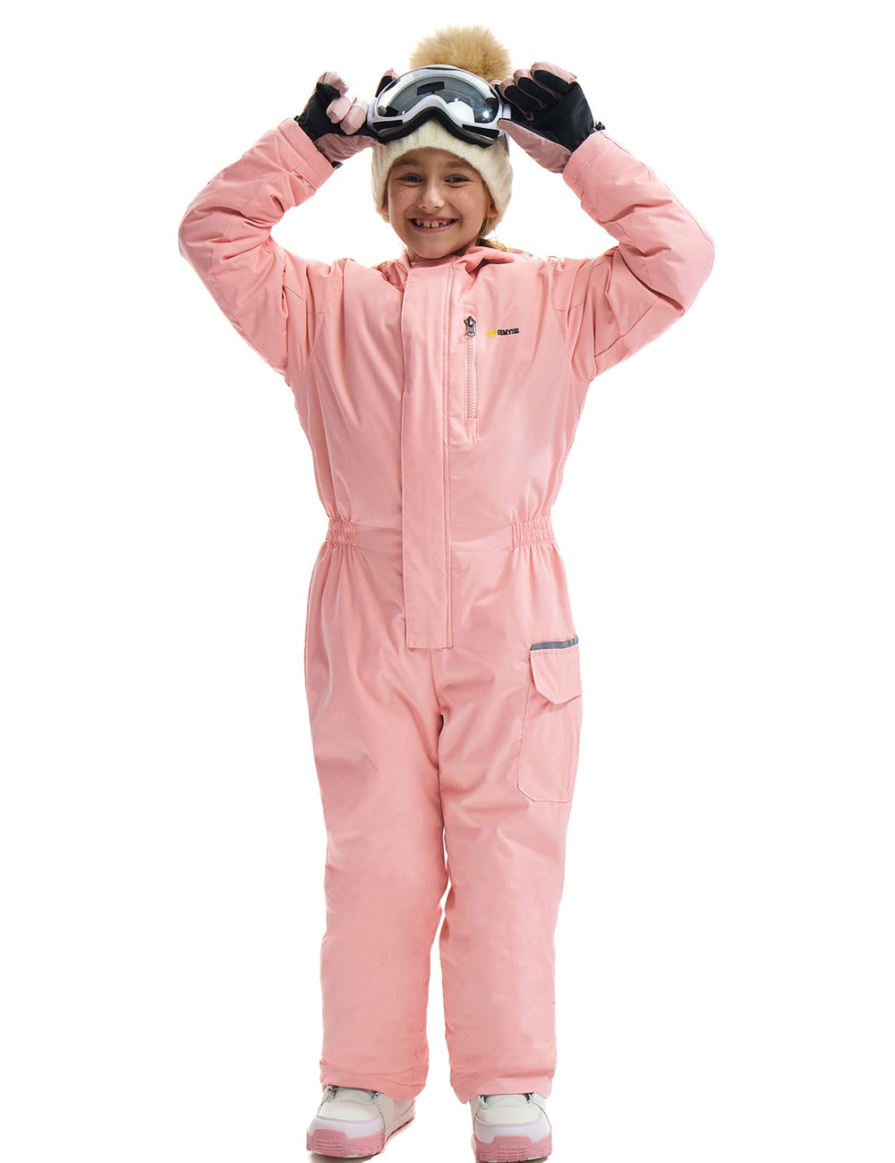 GEMYSE Kids One Pieces Ski Suits Jumpsuits Boys Girls' Winter Outdoor Snowboarding Waterproof Snowsuits
