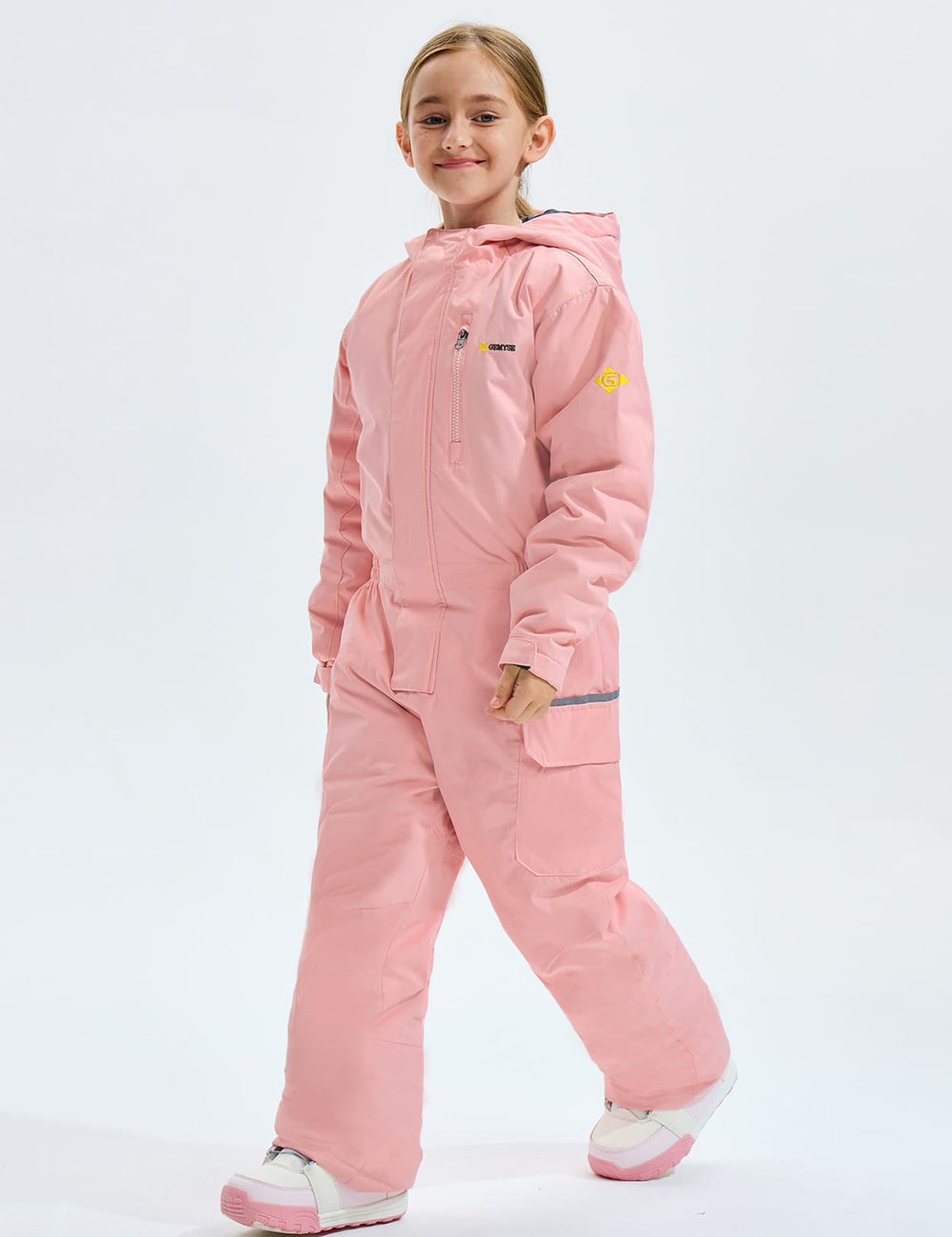GEMYSE Kids One Pieces Ski Suits Jumpsuits Boys Girls' Winter Outdoor Snowboarding Waterproof Snowsuits