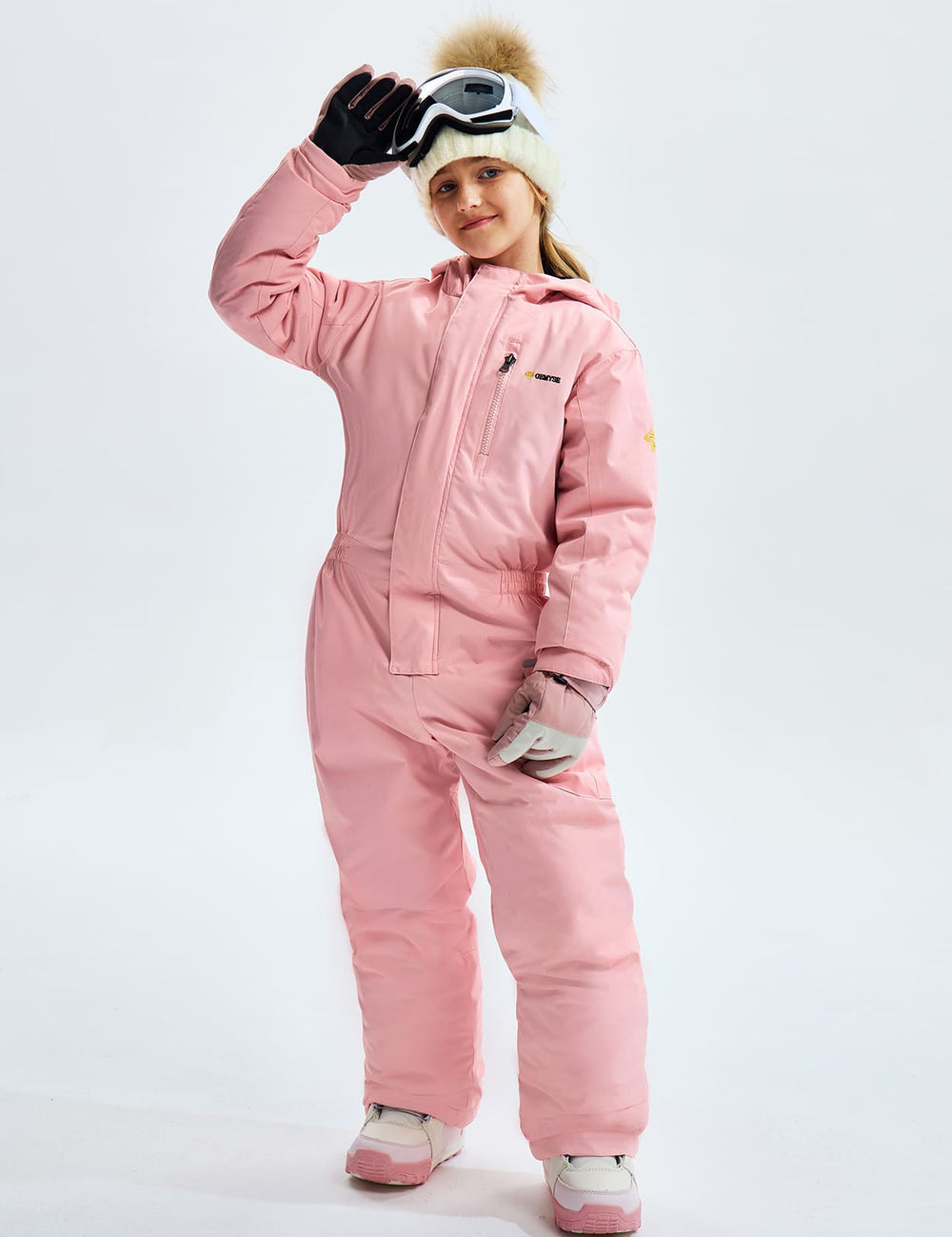 GEMYSE Kids One Pieces Ski Suits Jumpsuits Boys Girls' Winter Outdoor Snowboarding Waterproof Snowsuits