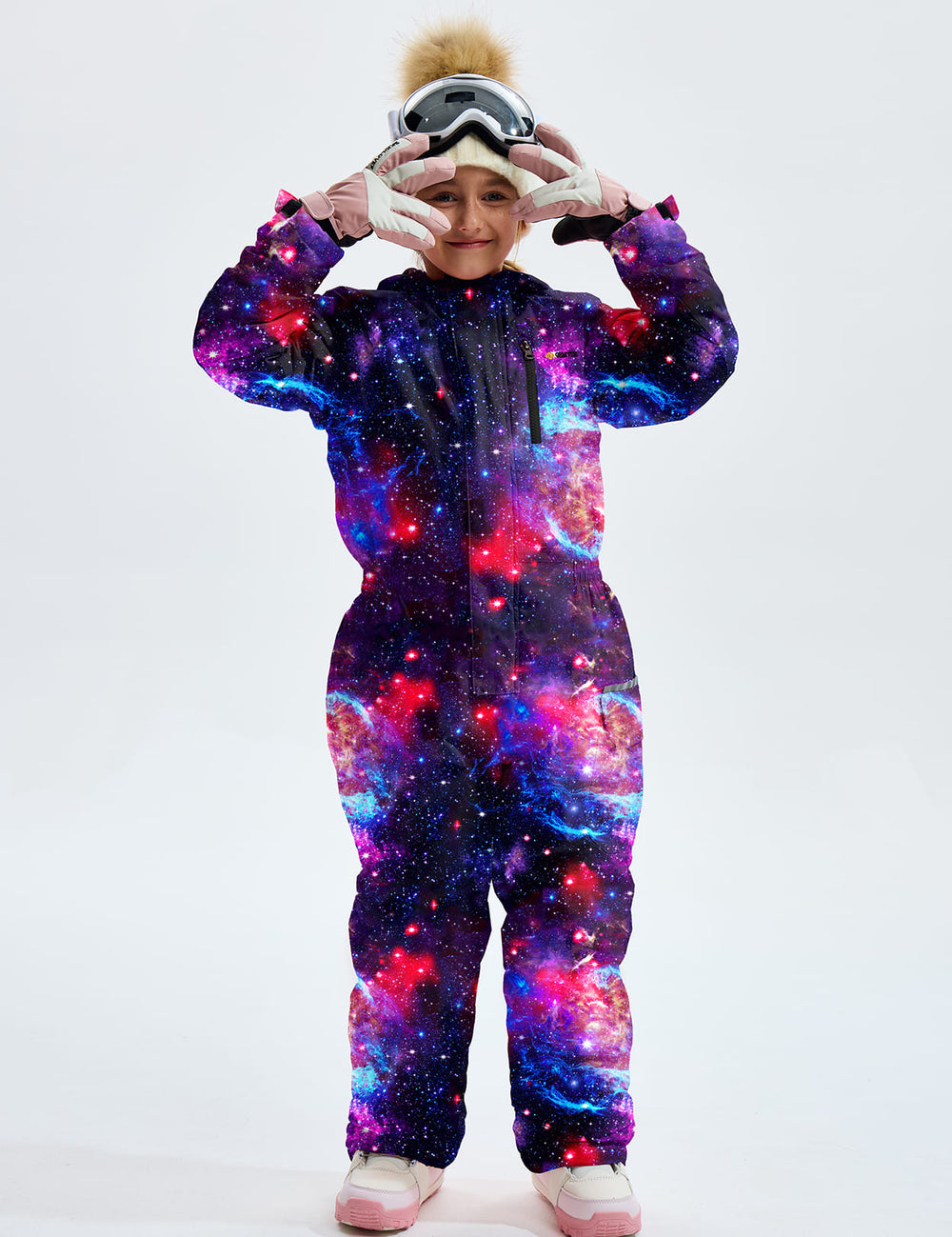 GEMYSE Kids One Pieces Ski Suits Jumpsuits Boys Girls' Winter Outdoor Snowboarding Waterproof Snowsuits