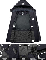 GEMYSE Men's Insulated Waterproof Ski Bib Overalls Winter