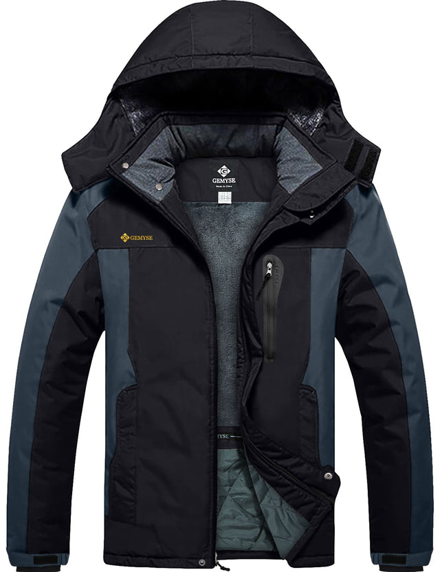GEMYSE Men's Insulated Waterproof Ski Bib Overalls Winter