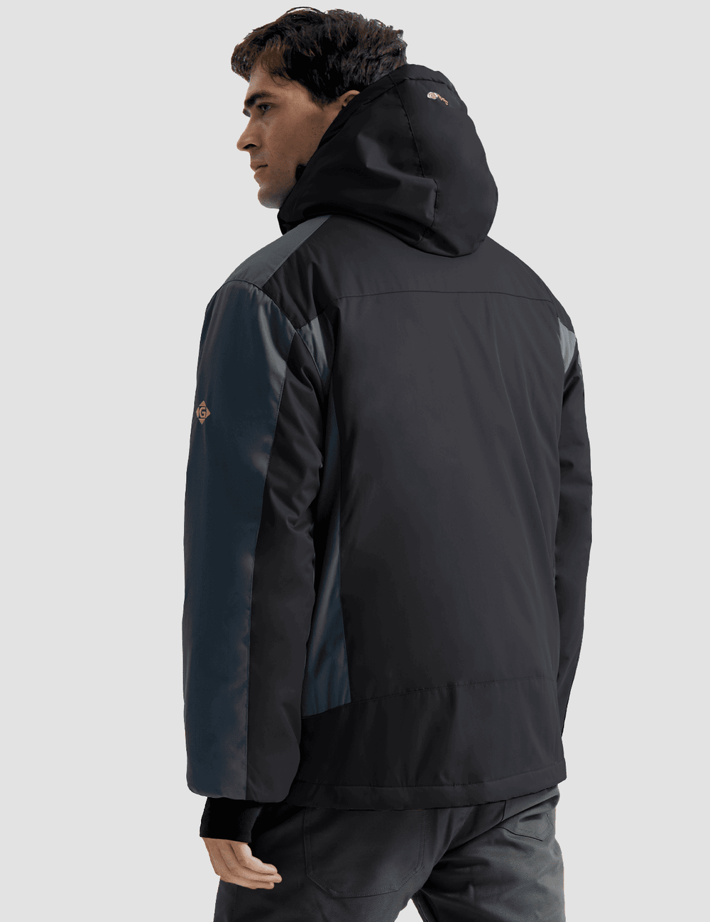 GEMYSE Men's Ski Snow Jacket Warm Winter Waterproof Coat Snowboard Rain Jacket Hooded Windproof Windbreaker