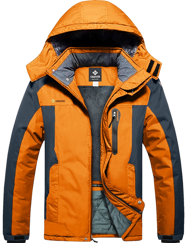 GEMYSE Men's Insulated Waterproof Ski Bib Overalls Winter