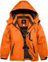 GEMYSE Boy's Waterproof Ski Snow Jacket Hooded Fleece