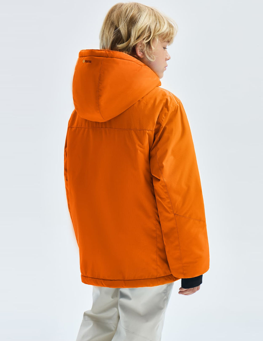 GEMYSE Boy's Waterproof Ski Snow Jacket Hooded Fleece Windproof Winter Jacket