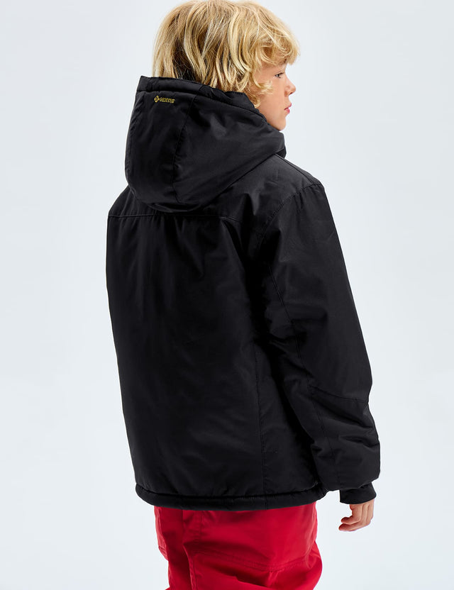 GEMYSE Boy's Waterproof Ski Snow Jacket Hooded Fleece