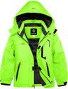 GEMYSE Boy's Waterproof Ski Snow Jacket Hooded Fleece