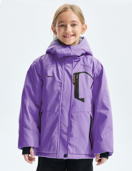 GEMYSE Girl's Waterproof Ski Snow Jacket Fleece Windproof
