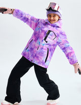 GEMYSE Girl's Waterproof Ski Snow Jacket Fleece Windproof