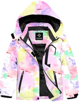 GEMYSE Girl's Waterproof Ski Snow Jacket Fleece Windproof