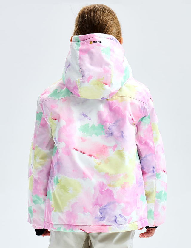 GEMYSE Girl's Waterproof Ski Snow Jacket Fleece Windproof