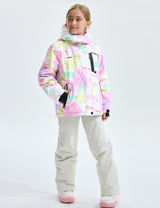 GEMYSE Girl's Waterproof Ski Snow Jacket Fleece Windproof