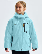 GEMYSE Girl's Waterproof Ski Snow Jacket Fleece Windproof