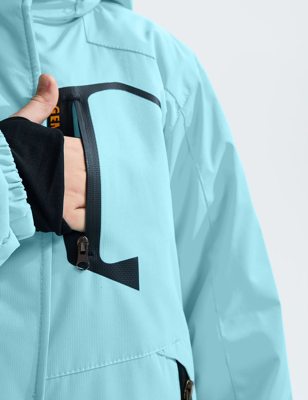 GEMYSE Girl's Waterproof Ski Snow Jacket Fleece Windproof Winter Jacket with Hood