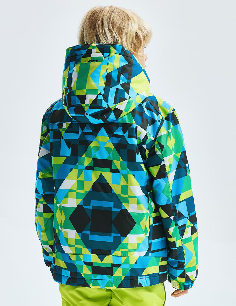 GEMYSE Boy's Waterproof Ski Snow Jacket Hooded Fleece Lined Windproof Winter Jacket