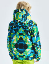 GEMYSE Boy's Waterproof Ski Snow Jacket Hooded Fleece