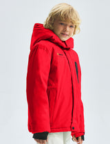GEMYSE Boy's Waterproof Ski Snow Jacket Hooded Fleece