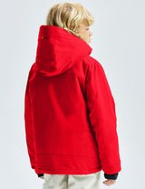 GEMYSE Boy's Waterproof Ski Snow Jacket Hooded Fleece