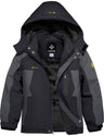 GEMYSE Boy's Waterproof Ski Snow Jacket Hooded Fleece