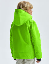 GEMYSE Boy's Waterproof Ski Snow Jacket Hooded Fleece