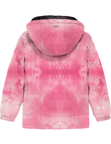 GEMYSE Girl's Waterproof Ski Snow Jacket Hooded Fleece
