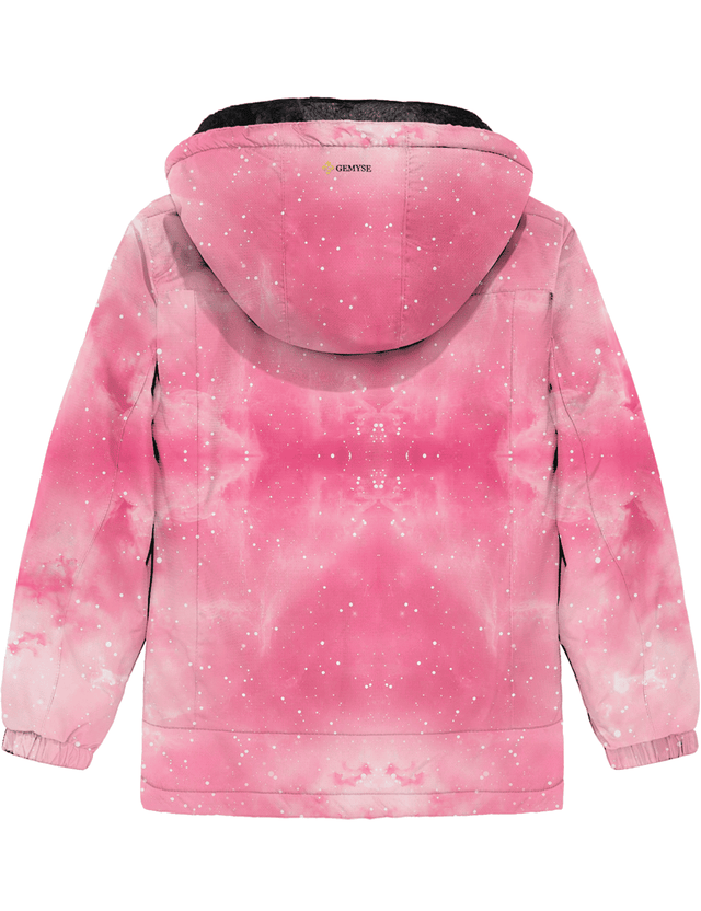 GEMYSE Girl's Waterproof Ski Snow Jacket Hooded Fleece