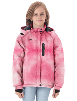 GEMYSE Girl's Waterproof Ski Snow Jacket Hooded Fleece
