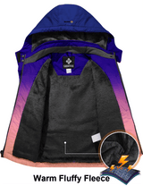 GEMYSE Girl's Waterproof Ski Snow Jacket Hooded Fleece