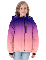 GEMYSE Girl's Waterproof Ski Snow Jacket Hooded Fleece