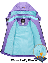 GEMYSE Girl's Waterproof Ski Snow Jacket Hooded Fleece